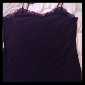 Purple lace tank top